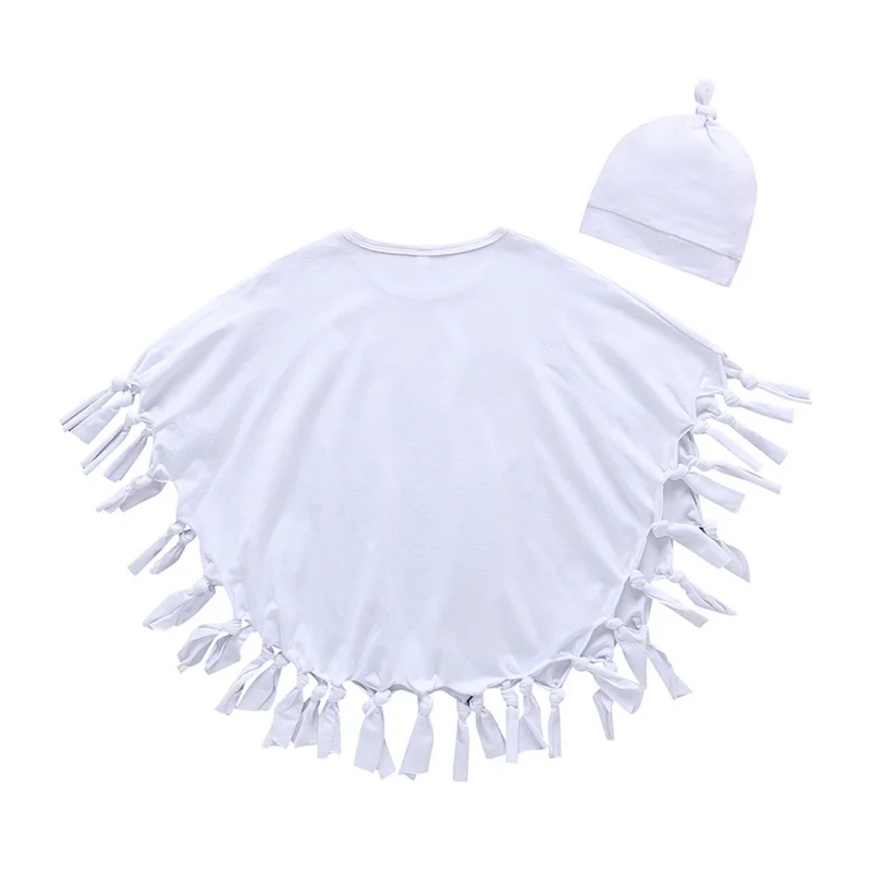 Весенне-осенняя модная повседневная верхняя одежда для маленьких мальчиков и девочек плащ с длинными рукавами и шляпа, комплект детской одежды из двух предметов