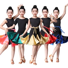 Платье для латинских танцев для девочек; платье для бальных танцев; Детские платья для девочек с бахромой; одежда для сцены; костюм Гэтсби