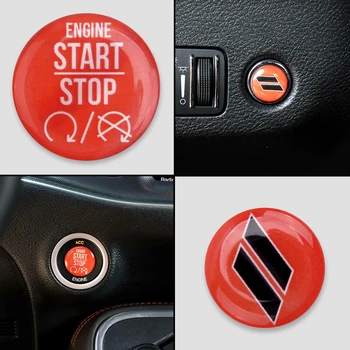 

2pcs Car Engine Start Stop & Tailgate Switch Button Sticker Trim Cover Fit For Dodge Challenger Charger 2010-2016 2017 2018 2019