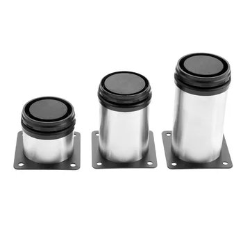 

4Pcs Furniture Adjustable Cabinet Legs Stainless Steel Legs Cabinet Table Sofa Bed Feet Furniture Legs Feet M4*16mm w/Screws