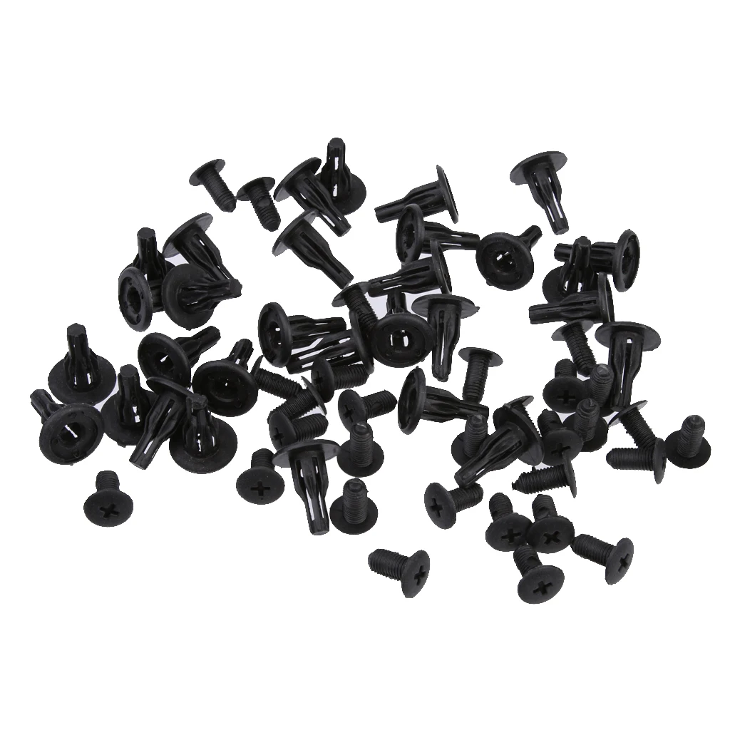 30pcs Plastic Push Type Fastener Retainer Clip For Honda 90505 SM4-003 Black