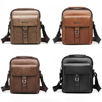 

Men's Leather Briefcases Shoulder Messenger Bags Work Briefcase Cross body Tote Vintage Handbag Satchel