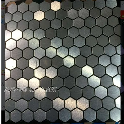 Металлическая алюминиевая композитная панель шестиугольная в форме вентилятора мозаичная плитка стены КТВ отель Бар клей самоклеющиеся наклейки на стену - Цвет: D