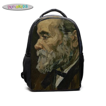 

Portrail Of An Old Man1885 Backbag Student Painting Backpack Van Gogh Stylish School Colorful Blue Sunflower Gifts Backpack