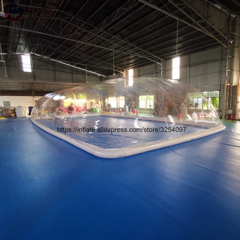 Ceny Plandeki pcv nadmuchiwane czyste powietrze namiot na nakrycie basenu namioty na zewnątrz bubble basen dmuchany namiot