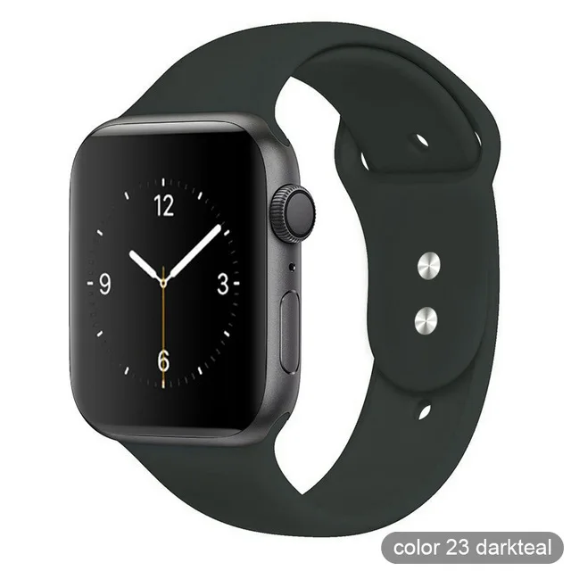 23 Dark Teal Спортивный ремешок ProBefit weiche Silikon для Apple, Uhr, 4, 3, 2, 1, 38 мм, 42 мм, Gummi, нарукавная повязка, für Iwatch, серия 4, 40 мм, 44 мм - Цвет ремешка: 23 Dark Teal