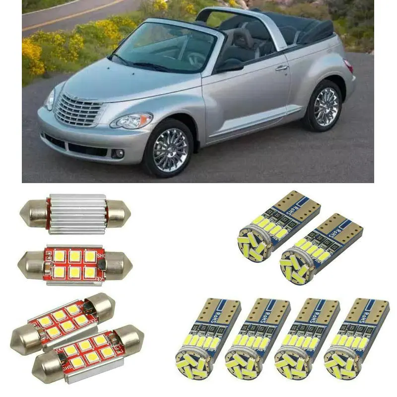 

Interior led Car lights For Chrysler pt cruiser convertible Reading dome bulbs for cars error free License Plate Light 4pc/lot
