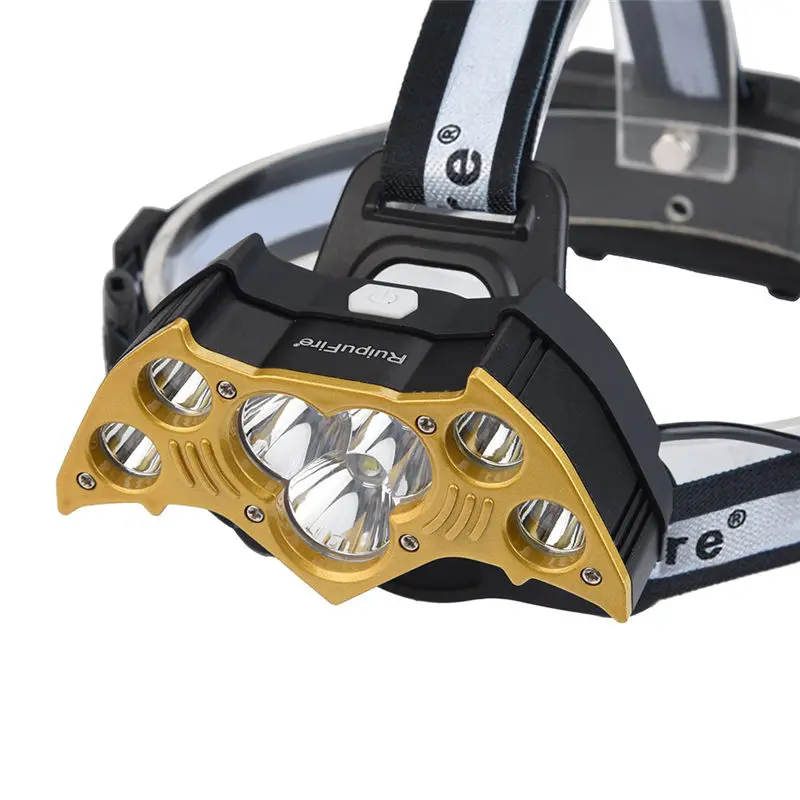 5X XM-L T6+2XRed Light LED Rechargeable Headlamp Headlight Travel Head Torch adventure lighting wholesale headlights#2A13
