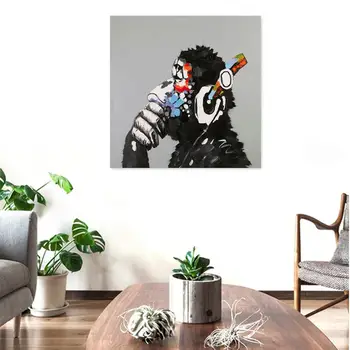 

80*80cm wall art poster oil painting wall pictures for living room posters and prints decoracion hogar moderno framed