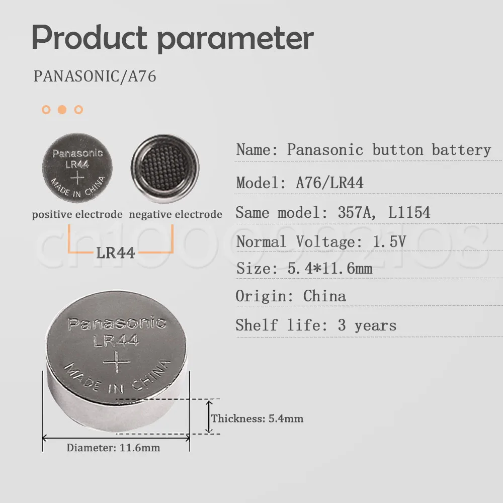 10 шт. PANASONIC A76 100% оригинальный 1 5 в 0% Hg кнопочный аккумулятор LR44 AG13 SR1154 357 LR 44 для