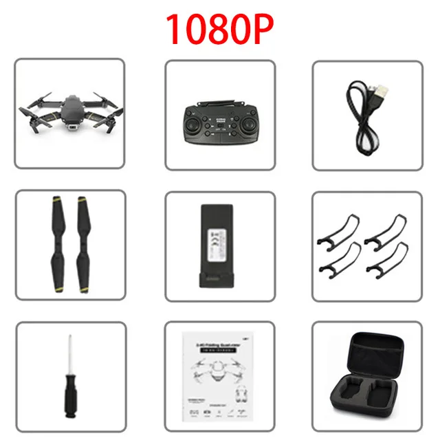 Дрон 1080P HD WiFi передача от первого лица Дрон высота держит одну кнопку возврата зарядное устройство для квадрокоптера камера аэрофотосъемка - Цвет: 1080P
