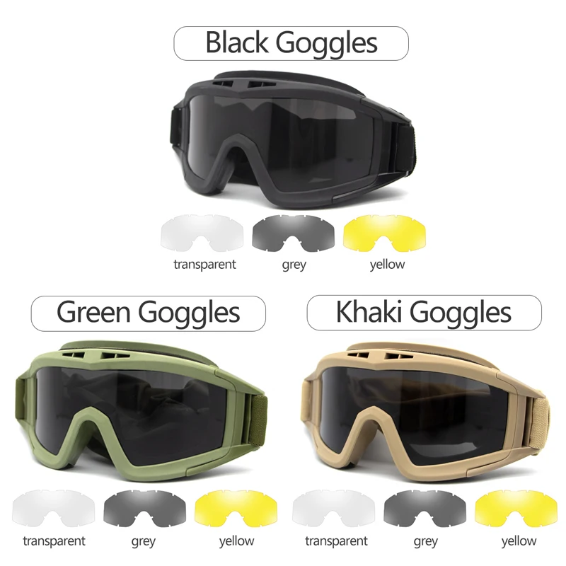 NorthFOX Locust Military Tactical Goggles CS Shooting Goggles Windproof Paintball Glasses Men's Outdoor Sports Camping Hiking Mo