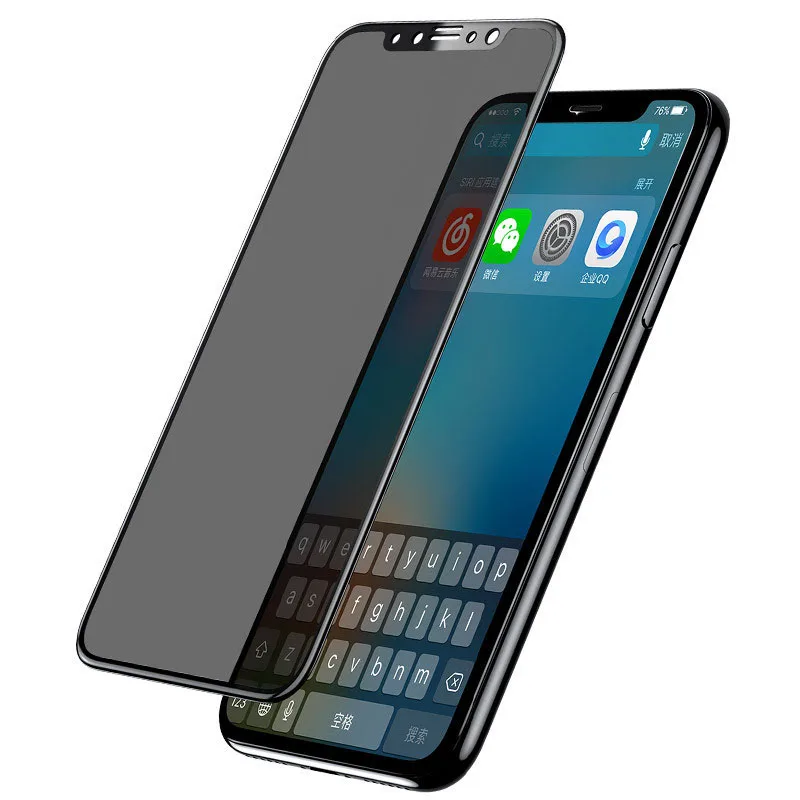 

9HD Anti-Spy Tempered Glass for iPhone 11Pro Max X XS XR 7 8 Pluse 6 6S Glass Film Full Inclusive Slik Screen Protection Film