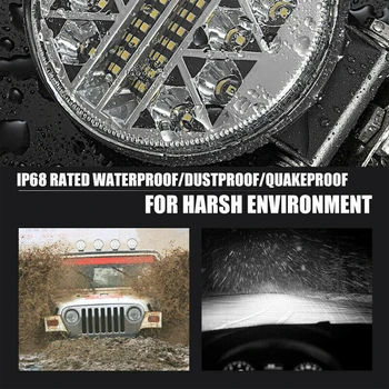 

Driving Working Light 102W Spot/Flood Beam 6000K Waterproof Lamps 2pcs