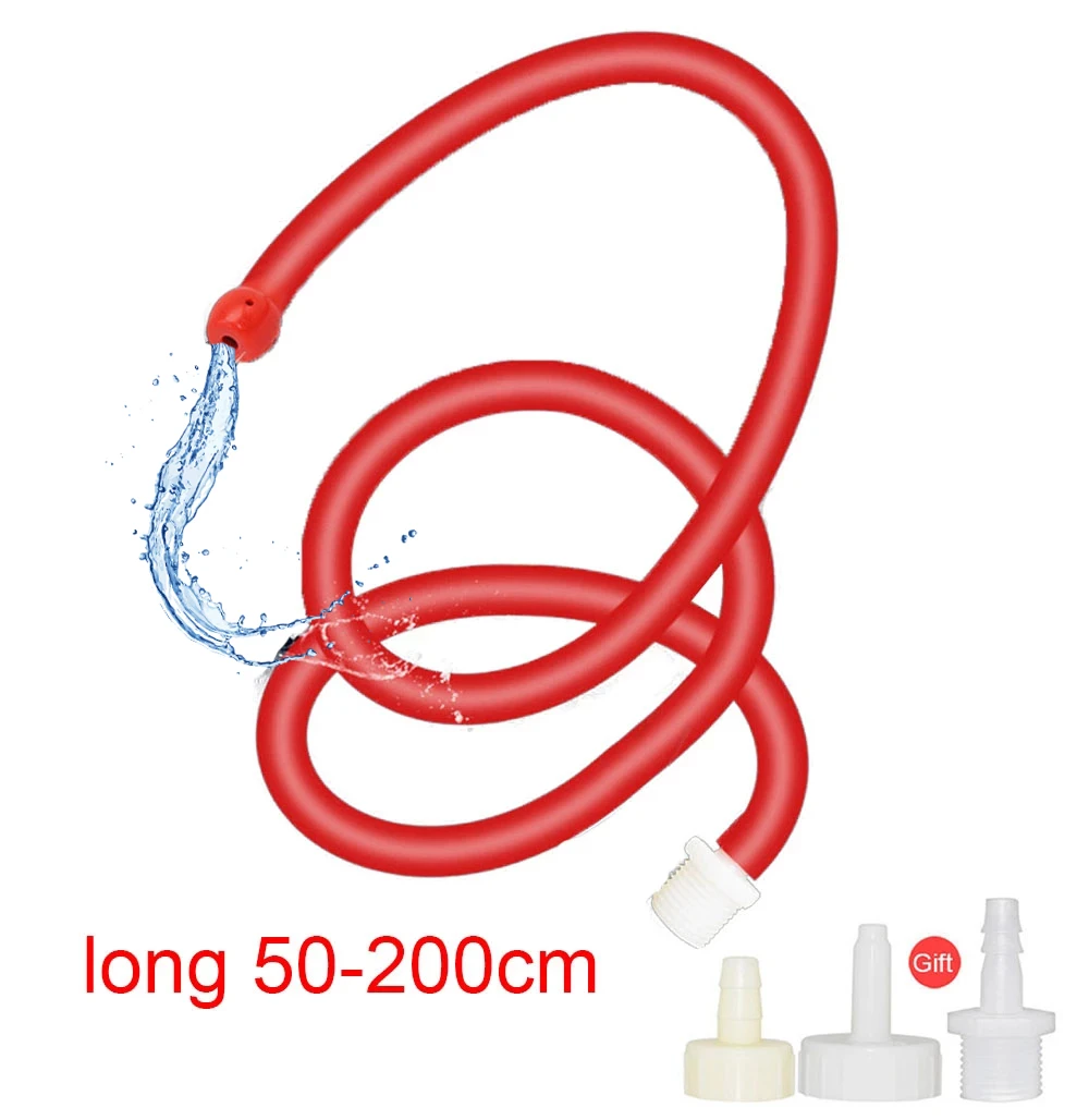 50 To 200cm Long Douche Silicone Enema Syringe Shower Cleaning Head Anal Beads Butt Plug Nozzle