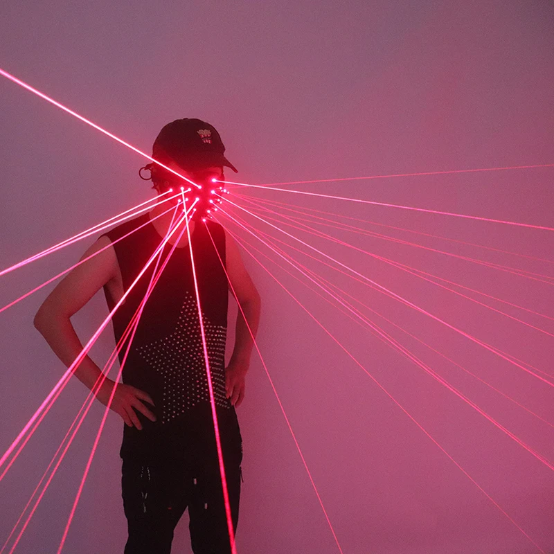 

Free Shipping Red Laser Mask LED Light Up Mask Halloween Cosplay Bar Nightclub Disco Party Stage Show Luminous Props
