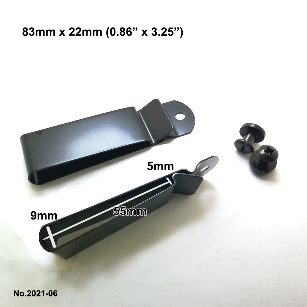 10pcs 22mm * 82mm Metal Spring Belt Holster Sheath Clip Kydex holster with screws handicraft clips