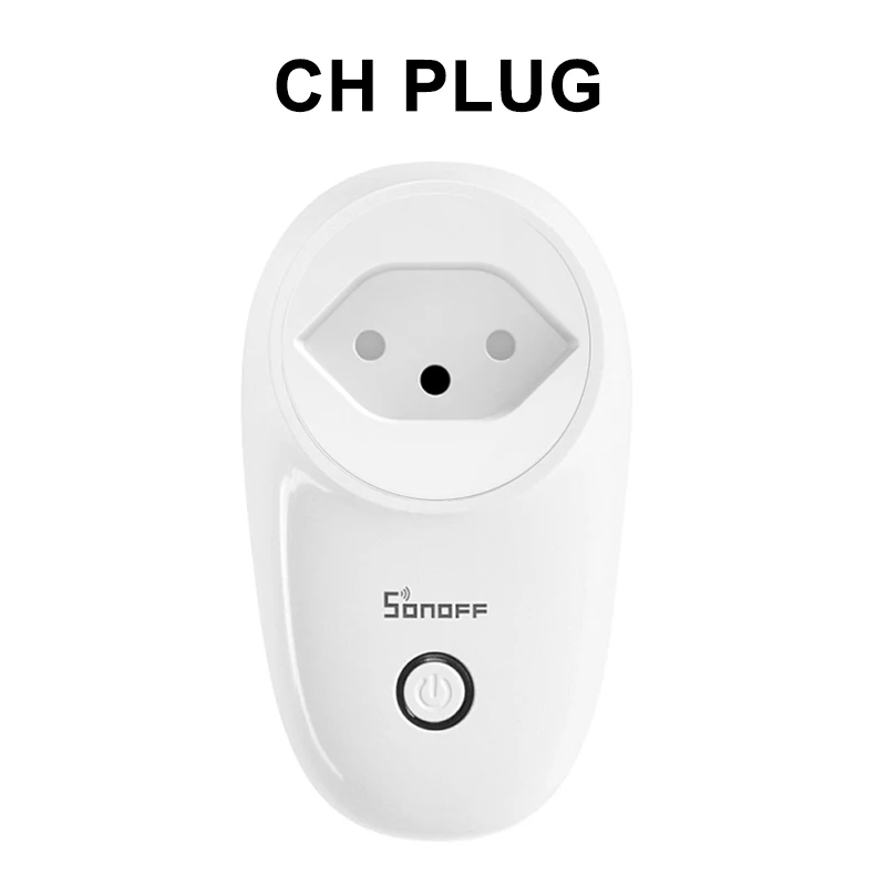 Sonoff S26 умный дом WiFi переключатель IL CH IT BR умный штекер синхронизации дистанционного управления домашней автоматизации с Alexa Google Home eWeLink - Комплект: CH Plug