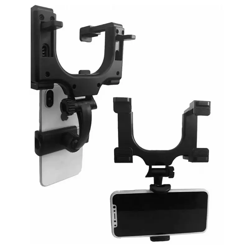 

Adjustable Car Phone Holder Rearview Mirror Mount Stand Bracket for iPhone Huawei Samsung GPS Navigation 4-5.8" Smartphones Devi