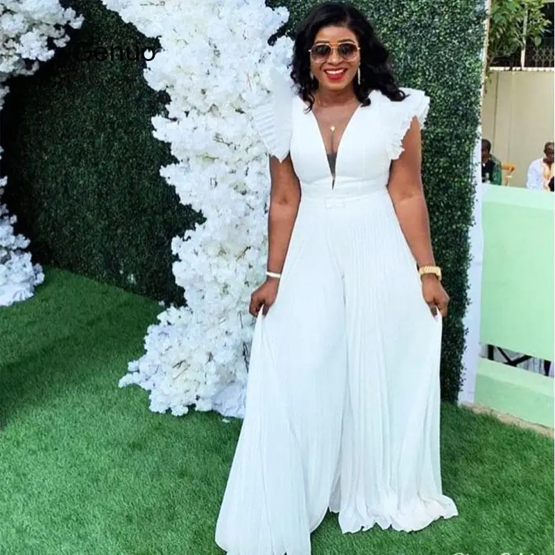 

Африканская одежда 2020, Африканский костюм Junpsuit для женщин, Новая африканская одежда, модный плиссированный комбинезон, сексуальный комбинезон, Комбинезоны