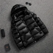 Одежда для пар, пуховик для мужчин и женщин, Толстый Короткий корейский стиль, тренд, стиль, яркая поверхность, мужская одежда с капюшоном, топы, зимние C