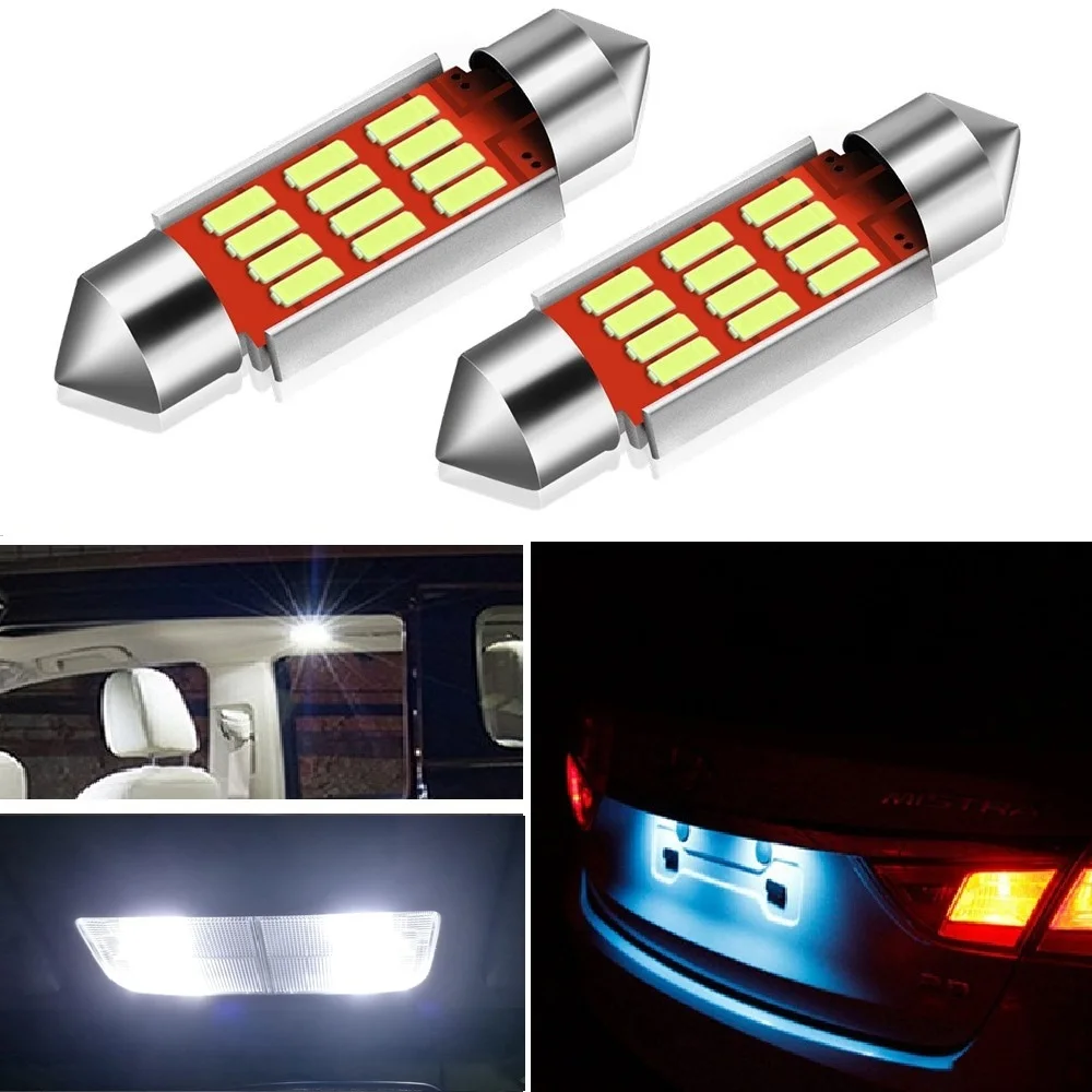 2x Festoon 36 мм светодиодный светильник C5W для Audi A4 B6 B5 B8 A3 Quattro A6 C5 C4 A7 A8 Q7 Canbus