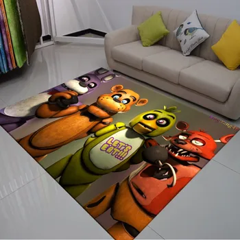 

Anti Slip Welcome Entrance Doormats Five Nights at Freddy's Polyester Fabric Anime Floor Mats for Living Room Bedroom Carpet