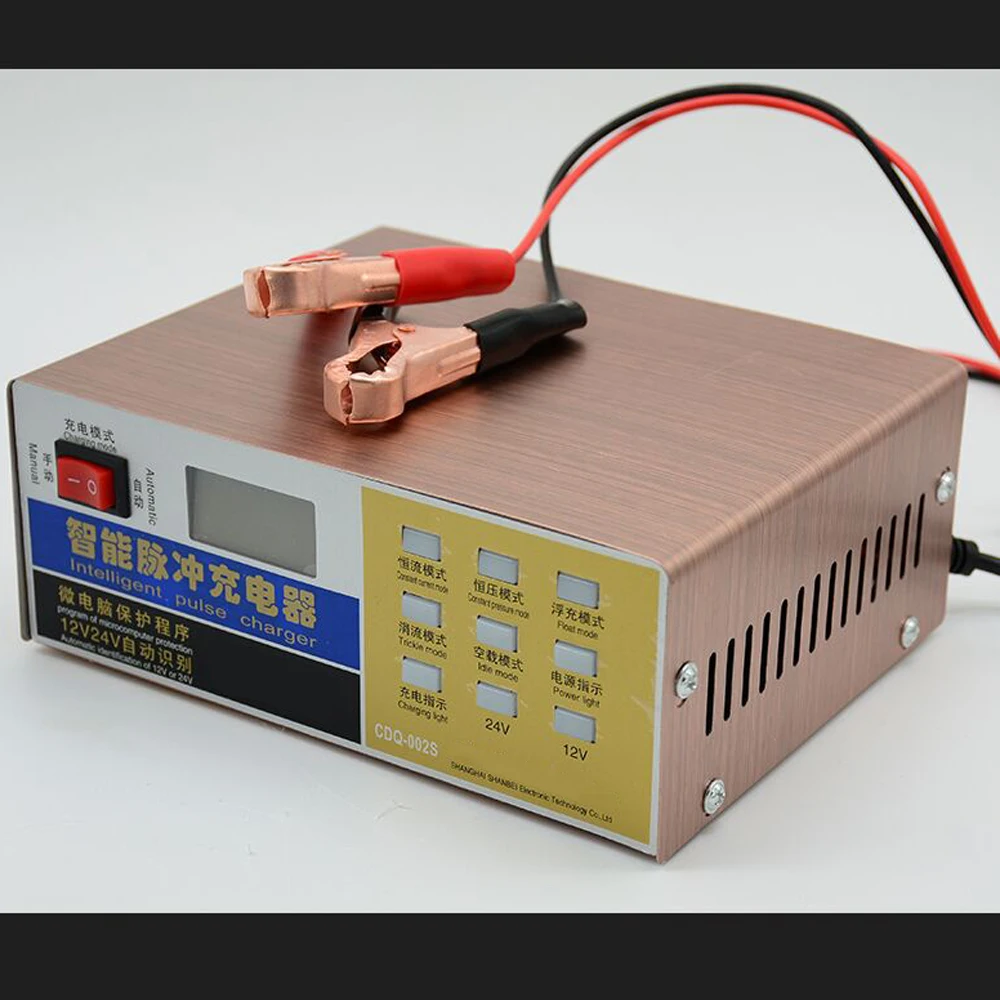

Hot New Car Battery Charger 12V 24V Full Automatic Electric Car Battery Charger Intelligent Pulse Repairing Type for Motorcycle