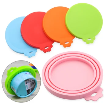 

3 In 1 Reusable Silicone Sealing Cover Pet Food Canning Lids For Keep Food Fresh Food Storage In Kitchen Organization