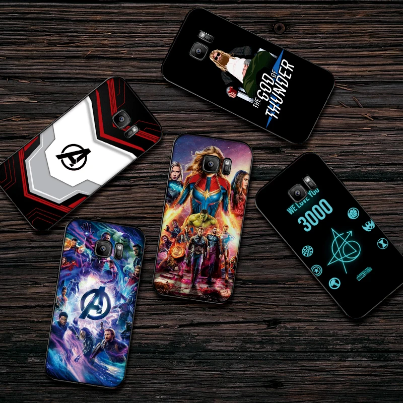С изображением героев фильма Марвел мстители мягкий силиконовый чехол для