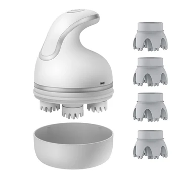 

3D Electric Scalp Head MassagerWireless Scalp Massage Pet Body deep tissue Kneading Vibrating Device with 4 Heads