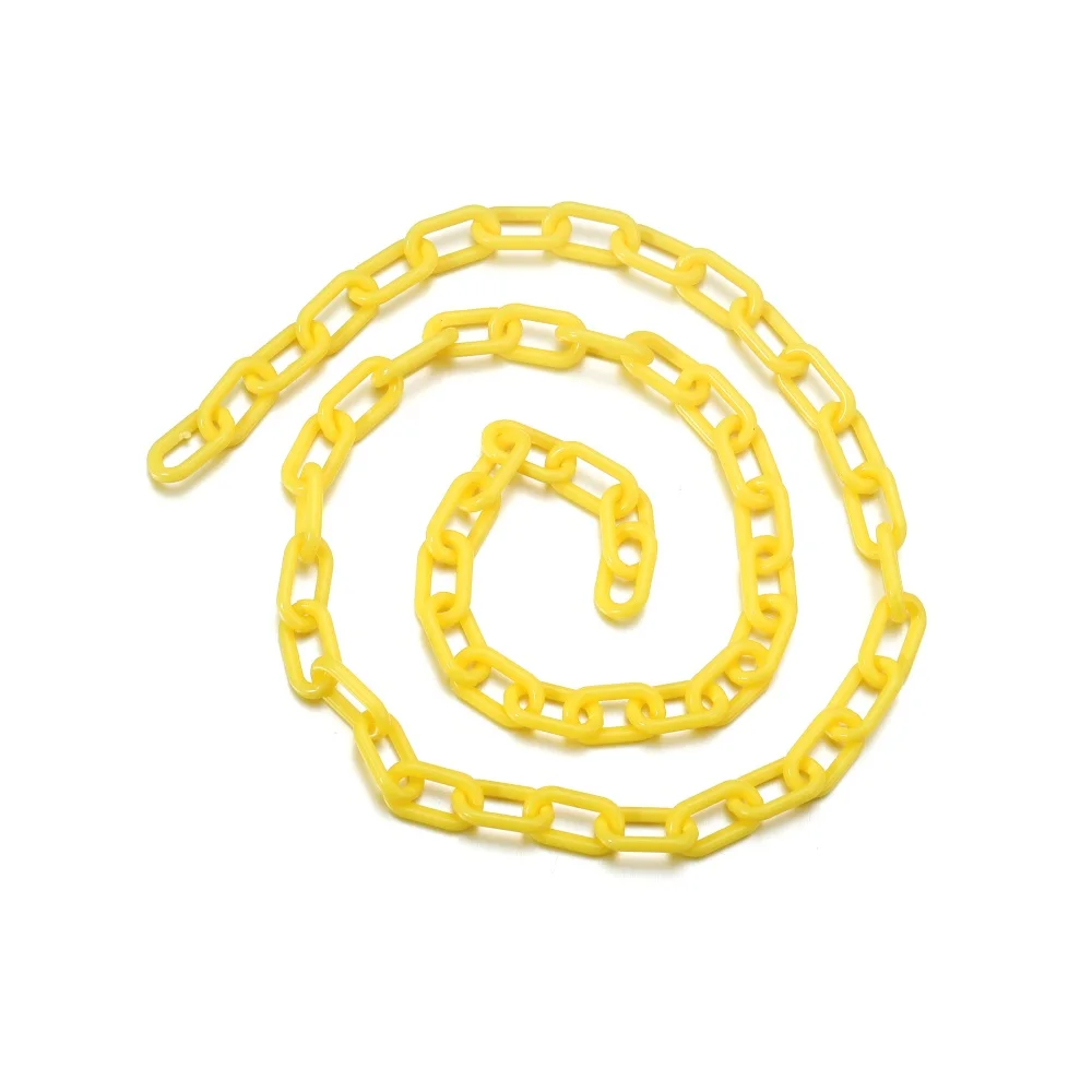 10Pcs 50cm Bunte Kunststoff Platz Link Kette Karabinerverschluss Schlüsselanhänger Für Halskette Armband DIY Machen Kette Links Zubehör – Detail 13