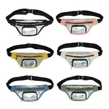 

Delicate Women Mobile Phone Pouch PU Fanny Chest Pack Classic Texture Creative Chic Outdoor Sports Waist Belt Purse
