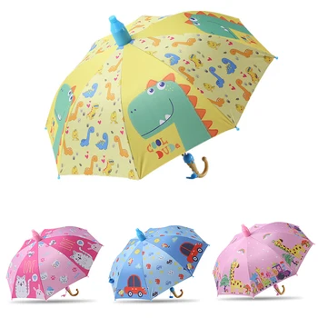 

Kids Umbrella Boy Girl Children Mickey Cartoon Dinosaur Cat Giraffe Printing Rain Umbrella Semi Automatic for Boy Girls Gifts