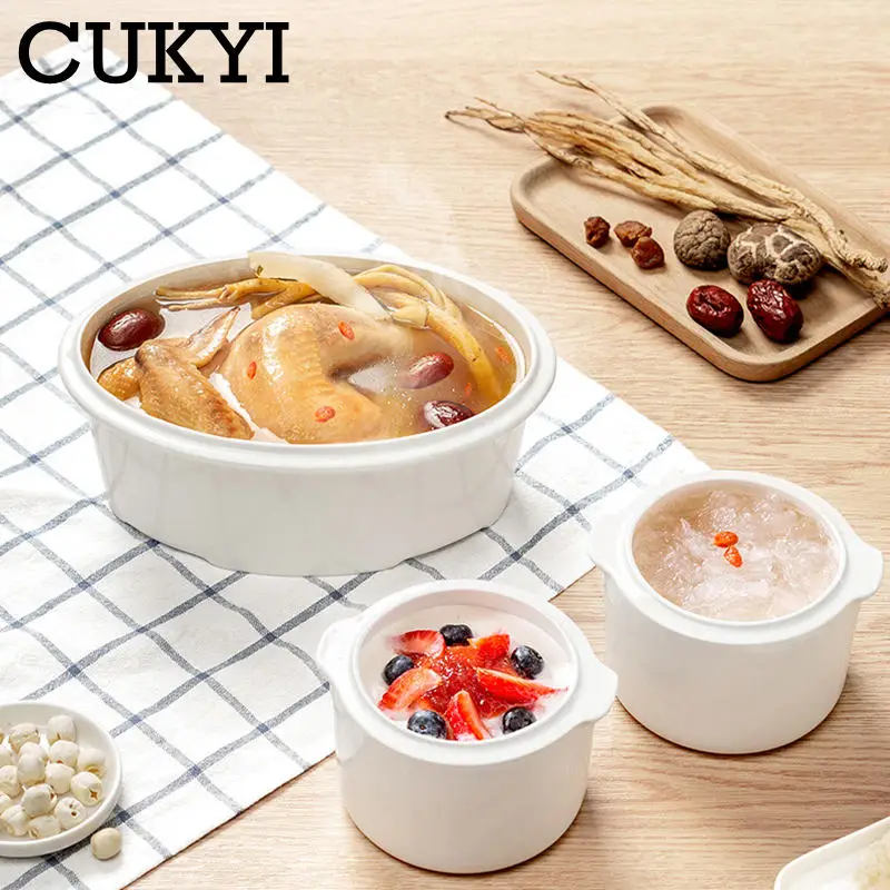 Electric slow cooker Soup Tonic baby Supplement Porridge Stew pot Water Bath Simmer Ceramic tank 2.8L Multicooker Anti-dry burn