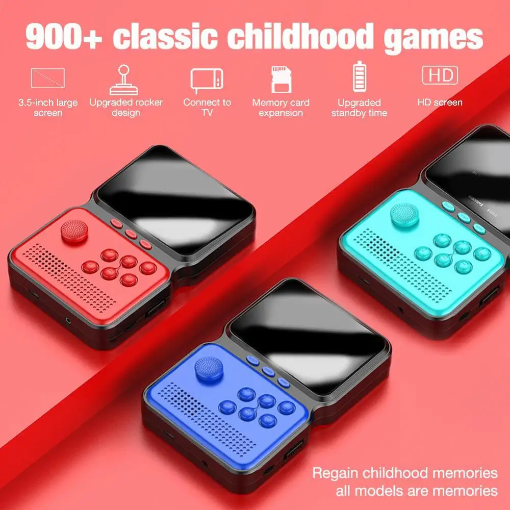 M3 portable 3 pouces Mini contrôleur de jeu portable 16 bits rétro Console de jeu intégré 900 + jeux classiques Machine de jeu rechargeable