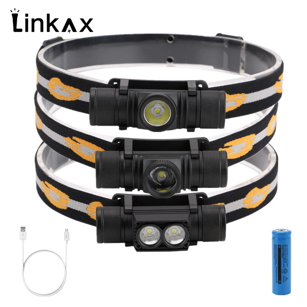 Новый CREE XM L2 светодиодный мини головной свет USB Белый Головной фонарь фонарик 18650