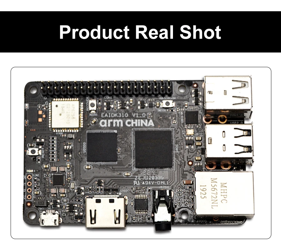 RISC встроенный AI разработка Встроенный ARM макетная плата EAID-310 Linux/Android совместимый Raspberry pi 4b/3b