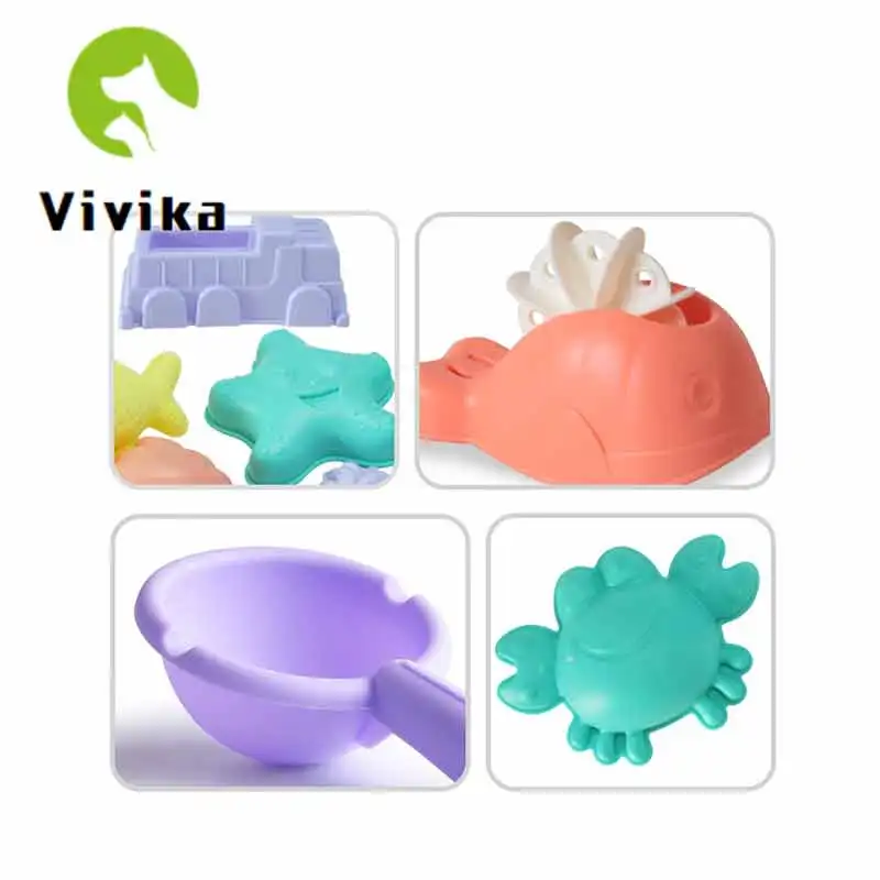 Soft Rubber Beach Toys Children's Summer Beach Water Play Large Sand Digging Play Sand Shovel Tool Set w10