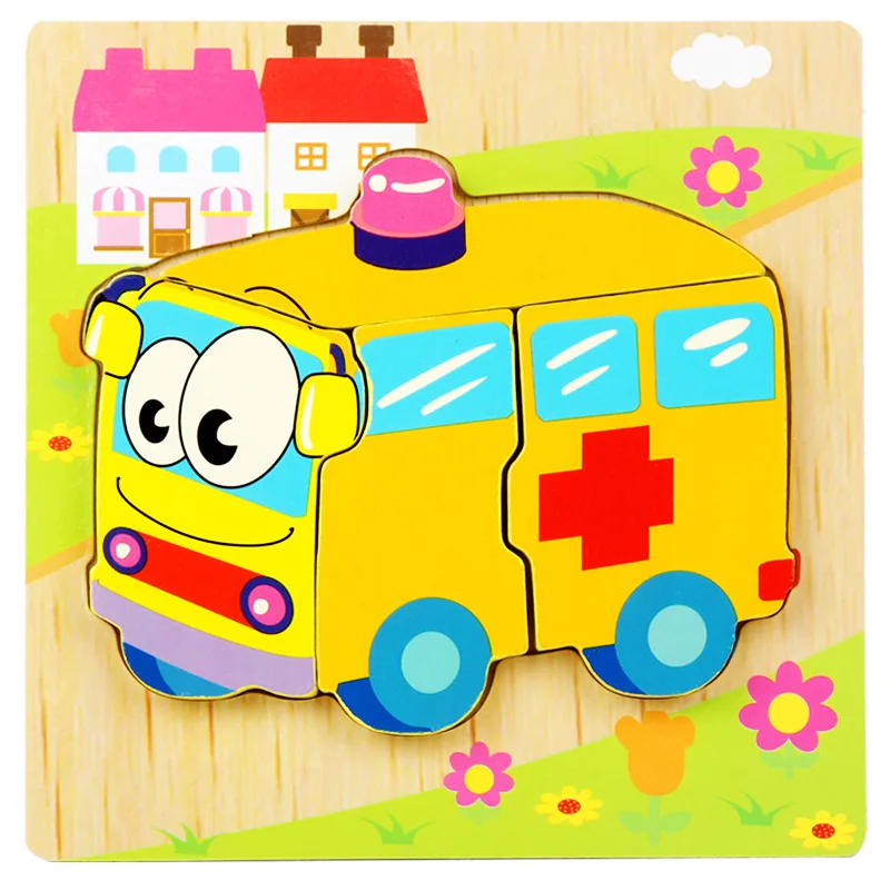 Puzzle Wooden Toys Building For Baby Early Educational (32)