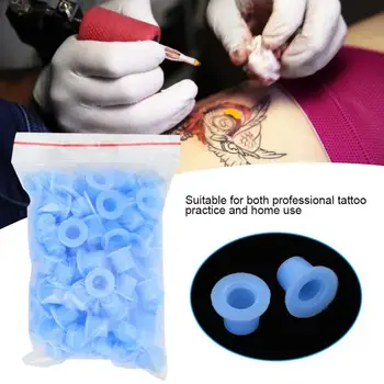 

100pcs / bag Professional Semi-Permanent Eyebrow Tattoo Pigment Container Cup Makeup Tool Microblading Pigment Container