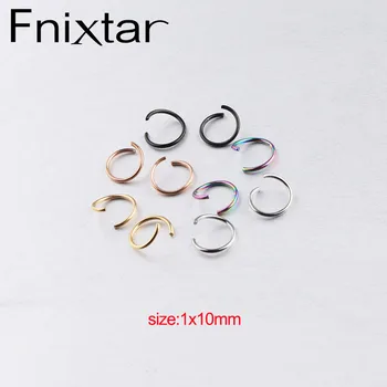 

Fnixtar 1*10mm PVD Gold Color Rose Gold Jump Ring Stainless Steel Split Rings Connectors DIY Jewelry Finding 1000pcs/lot