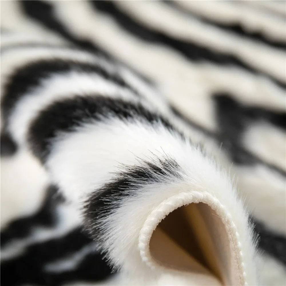 2020 Imitation Animal Skin Carpet Non-slip Cow Zebra Striped Area Rugs and Carpets For Home Living Room Bedroom Floor Mat