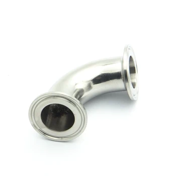

1-1/4" 32mm OD 304 Stainless Steel Sanitary Ferrule 90 Degree Elbow Pipe Fitting For Home Brew Homebrew Fit 1.5" Tri Clamp