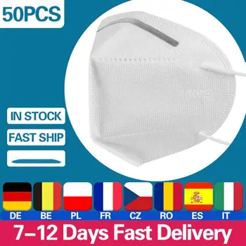 

2/5/10pcs KN95 Masks 95% Filters 5-Layer Filter Half KN95 Face Mask Keep Safety Non-woven Mascarillas Masque