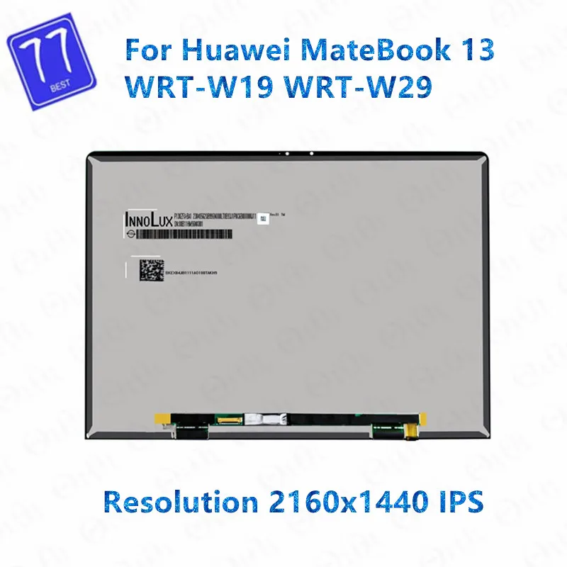 

13" Original New For Huawei MateBook 13 LCD screen assembly WRT-W19 WRT-W29 IPS Display P130ZFA-BA1 2160*1440 Fully Working