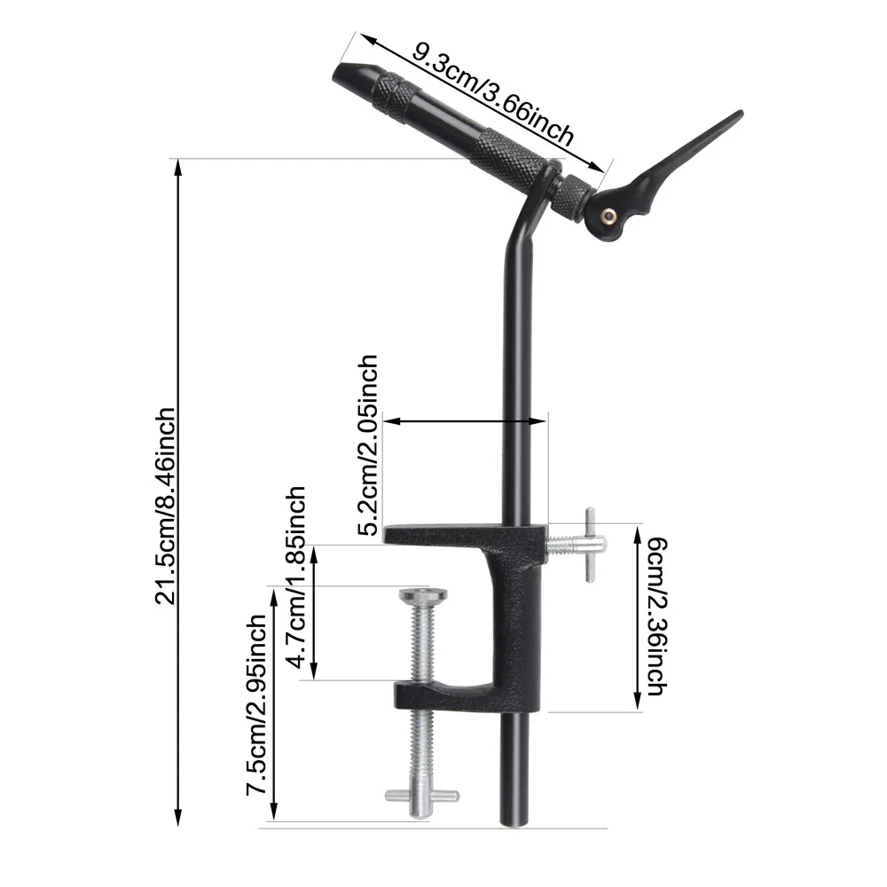 Стальной зажим для мушки с C-Clamp латунный вращающийся whin finisher шпульная нить держатель набор для Летающий рыболовный крючок инструменты для завязывания