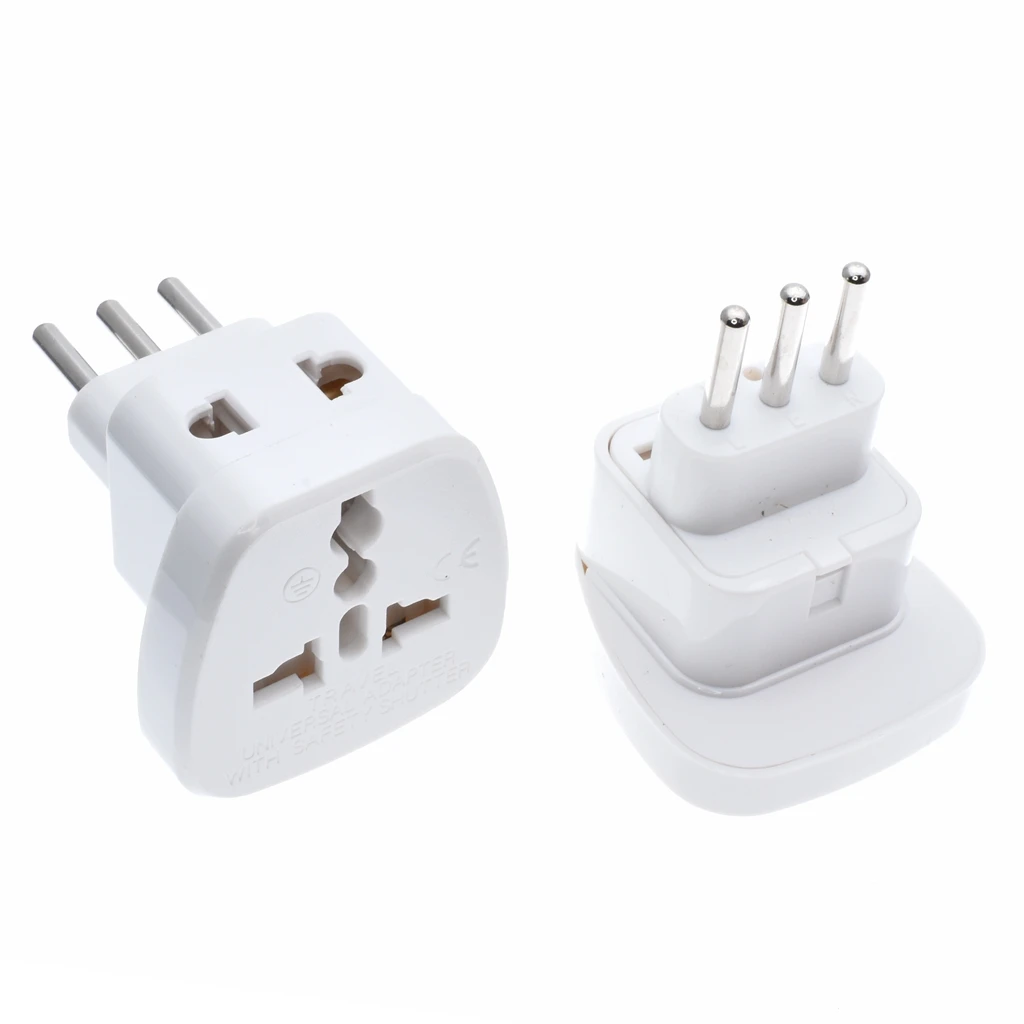 3 Pin Italy Converter Travel Adapter UK US EU AU to Italy Travel Power Adapter Plug For Home Travel Use with safty gate