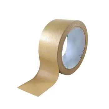 

2 Rolls/1 roller 50m Kraft Paper Tapes Solid Color Decorative Stickers Adhesives Tape Gift Packaging Band for DIY Craft