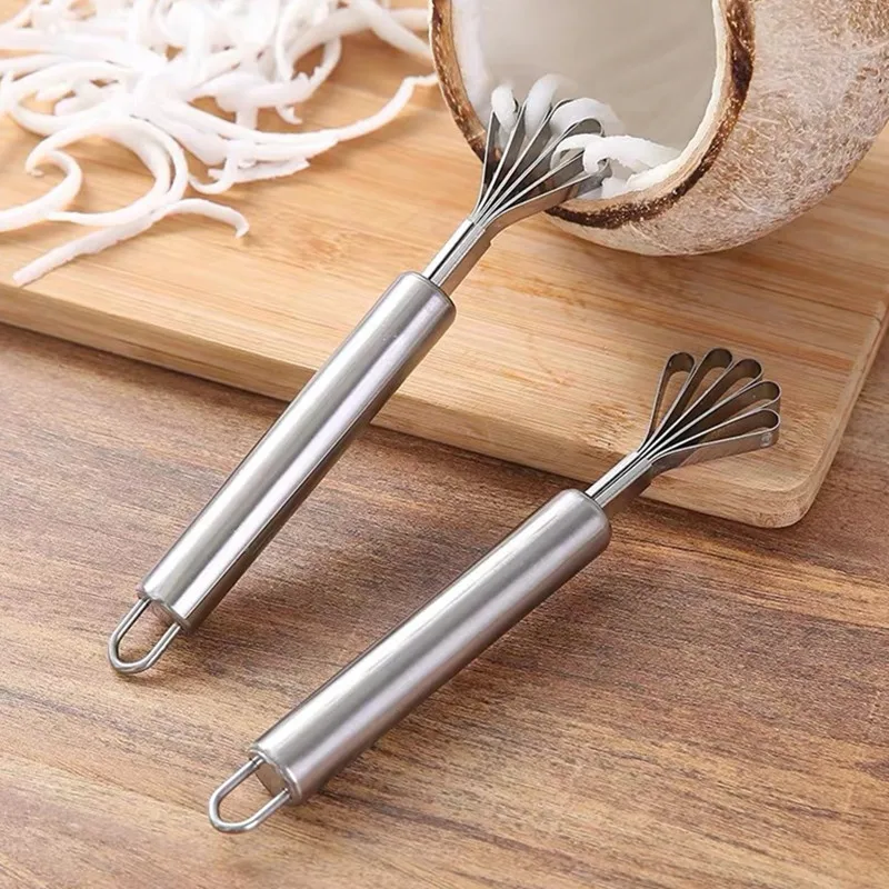 1pc Stainless Steel Coconut Meat Grater Fish Clean Scale Planer Hanging Seafood Fruit Tool Multifunction Kitchen Accessories